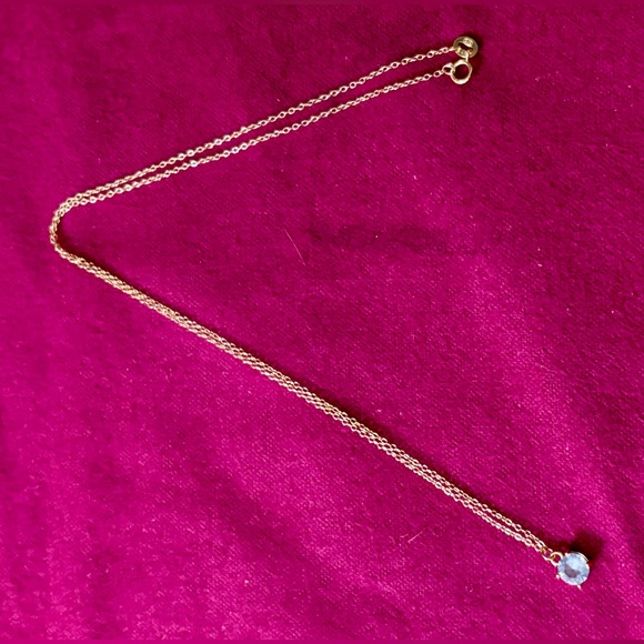 Genuine PANDORA ALE 925 Sterling Gold Plated Delicate Necklace Crystal, 18” - Picture 4 of 7